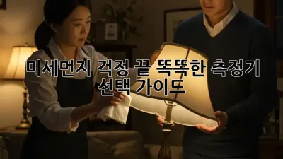 미세먼지 걱정 끝! 똑똑한 측정기 선택 가이드