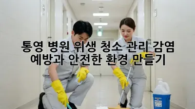 통영 병원 위생 청소 관리: 감염 예방과 안전한 환경 만들기